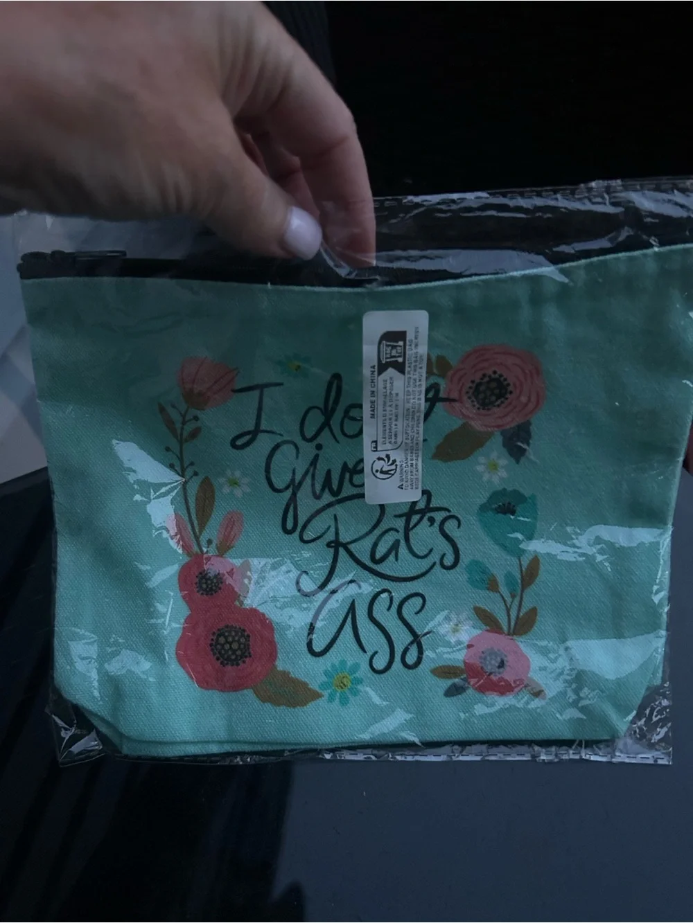 NWT Sassy Floral Canvas Makeup Bag Pouch - 